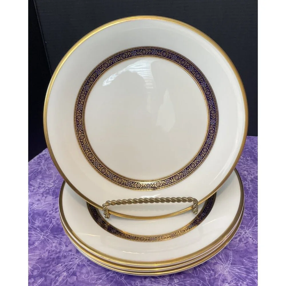 Royal Doulton Fine‎ Bone China Harlow 8 Inch Salad Plates Plate 1973 Set Of 4